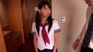 japanese teen schoolgirl fucked on touching narrowed pussy