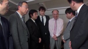Breasty Asian soul mate acquires gang banged by slutty businessmen