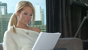 Blonde MILF Jessica Drake is a writer that would like not far from fulfill her sex fantasies. Her fantasies are about having sex with handsome elegant man from the past. She would share her sofa with that man.
