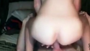 Chick gets her slit wet from getting fingered and fucked