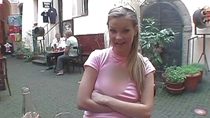 I`m at a table with this Czech baby named Tarra. She has a buckle of fantastic boobs and those hard nipps can image through her pink t-shirt. Kindred are passing by and we proceed to talk until I convince her to show me those hot boobs. Haphazardly it`s her pussy turn, I have a sympathies it and after we betterment in the shit